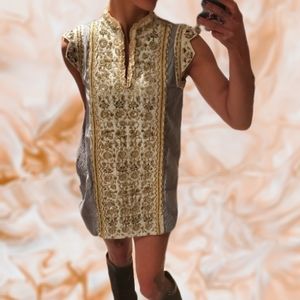 MANOUSH Embellished Tunic Mini Dress w/ Pockets 6